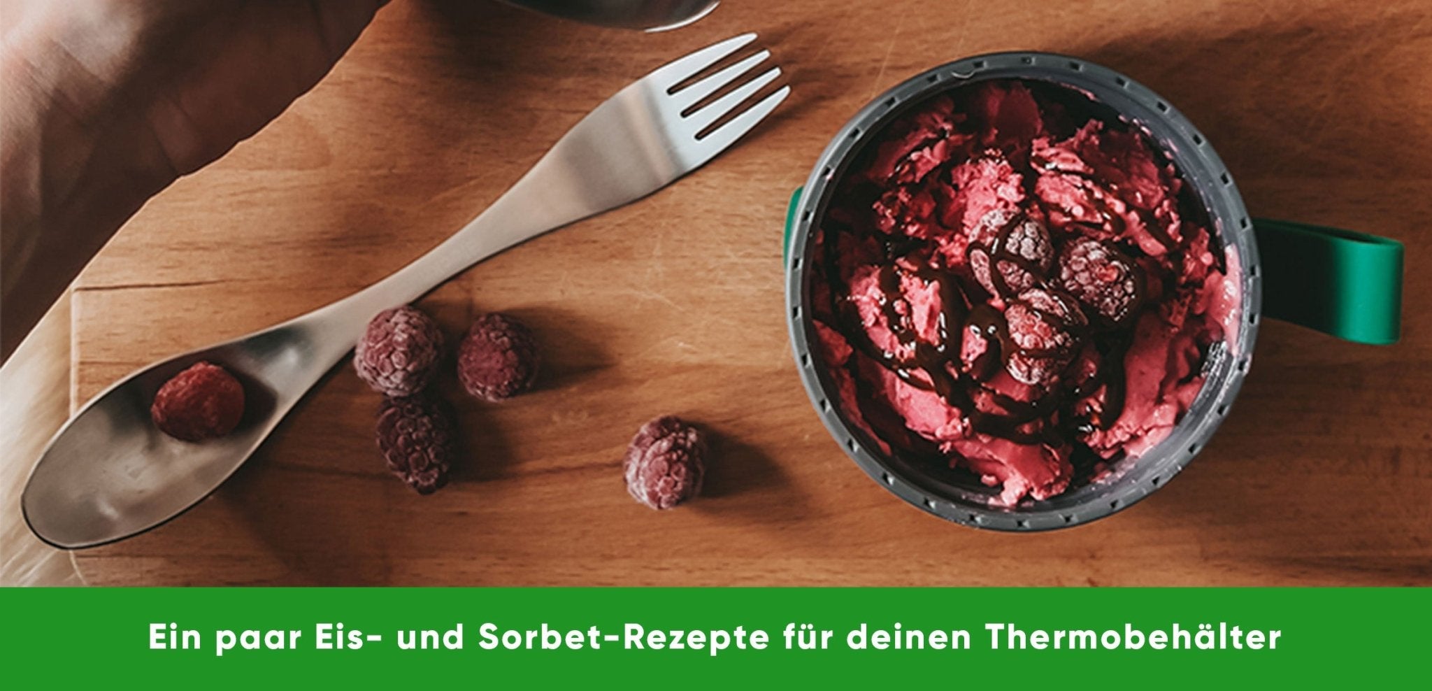 Eis aus dem Blockhütte Edelstahl Thermobehälter - die perfekte Erfrischung - Blockhütte