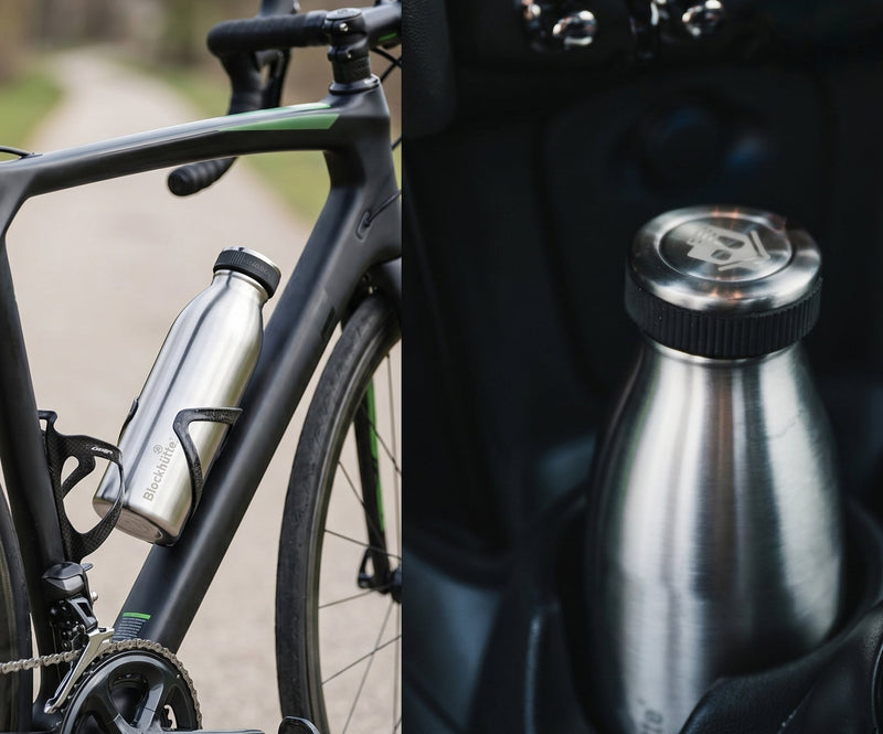 Gourde sport 500 ml : fine, sobre, elle entre dans tout porte-bidon - Blockhütte