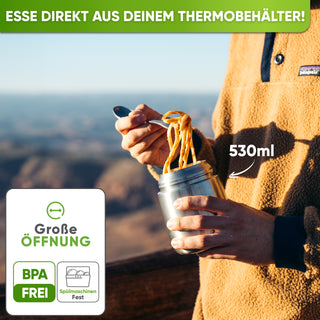 Récipient thermique en acier inoxydable avec bouchon anti-vide