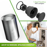 Individual Gravur für den Edelstahl Thermobecher | Blockhütte | Größe: 354ml | Farbe: Schwarz