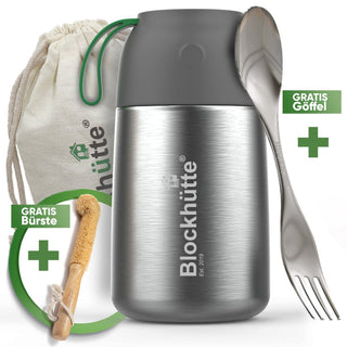 Edelstahl Thermo Lunchbox mit Anti - Vakuum Stöpsel | 530ml |