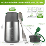 Edelstahl Thermo Lunchbox mit Anti - Vakuum Stöpsel | 1000ml |