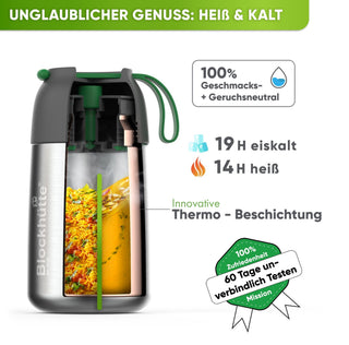 Edelstahl Thermo Lunchbox mit Anti - Vakuum Stöpsel | 530ml |