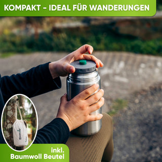 Edelstahl Thermobehälter für Essen - Blockhütte - BH0022-SCHWARZ