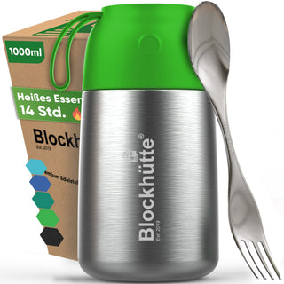 Edelstahl Thermobehälter für Essen - Blockhütte - BH0024-GIFTGRUEN