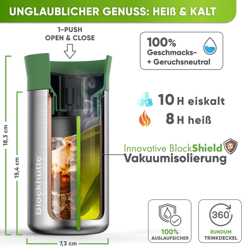 Individual Gravur für den Edelstahl Thermobecher | 354ml | Schwarz
