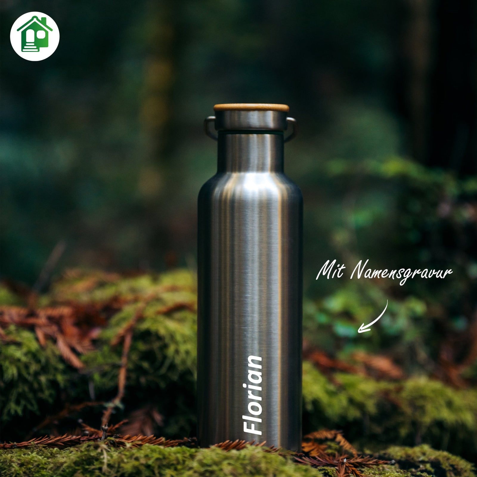 Individual Gravur für die Edelstahl Trinkflasche | 1000ml |