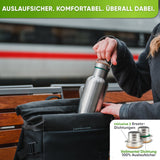 Premium Edelstahl Trinkflasche isoliert mit [GRATIS Bürste] - Blockhütte - BH0013