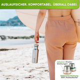Premium Edelstahl Trinkflasche isoliert mit [GRATIS Bürste] - Blockhütte - BH0013