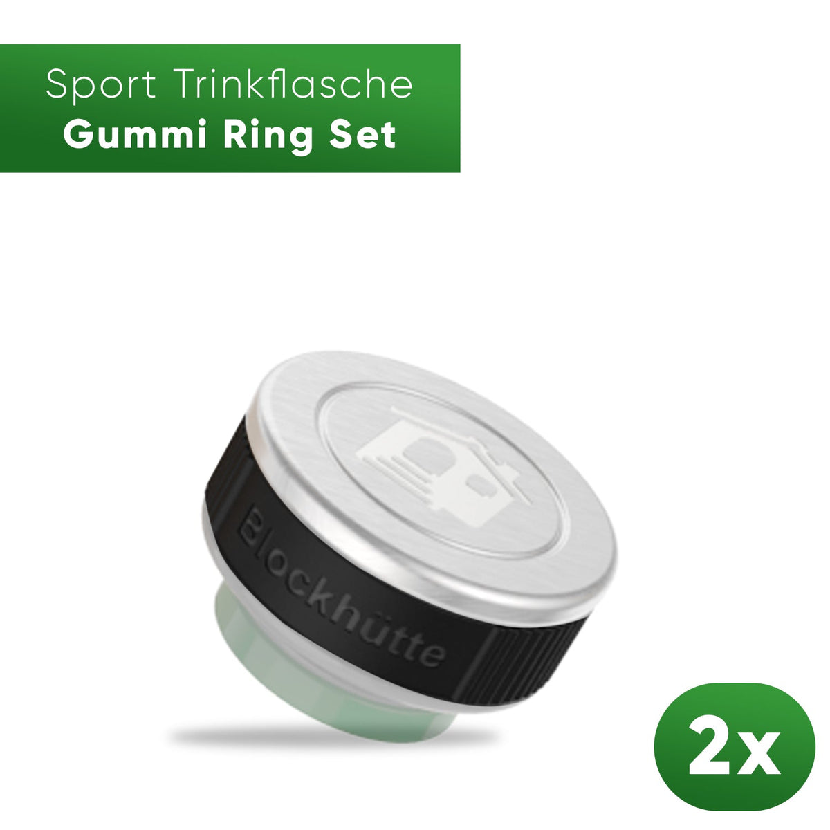 Sport Trinkflasche - Gummi Ring | Farbe: Grün |