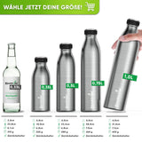 Alltags Bundle - Edelstahl Brotdose + Edelstahl Sport Trinkflasche - Blockhütte - BH0001+BH0021