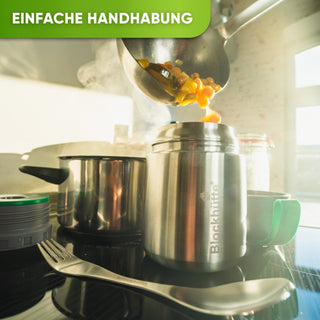 Edelstahl Thermo Lunchbox mit Anti - Vakuum Stöpsel | 1000ml |