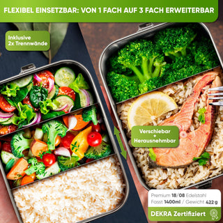 Individual Gravur für die Edelstahl Brotdose | 1400ml |